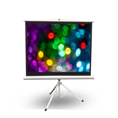Pyle 50 Inch Fold Out Roll Up Video Projector Viewing Display Screen W/ Stand 1 Pyle 50 Inch Fold Out Roll Up Video Projector Viewing Display Screen W/ Stand