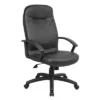 High Back Leatherplus Chair Black - Boss Office Products