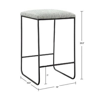 Hastings Counter Height Barstool Gray/Black 4 Hastings Counter Height Barstool Gray/Black - Image 4