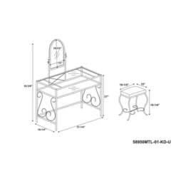 Clarisse Metal Vanity Set Brown - Linon -Furniture Sale Store GUEST 58d031b3 2efc 40d0 9cb6 1fa79129cb71