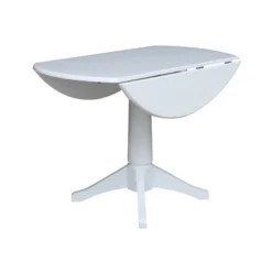 42" Nina Round Top Dual Drop Leaf Pedestal Table White - International Concepts -Furniture Sale Store GUEST 58ee9ebc 2171 42bd 8229 cb9fbb6a6e1d