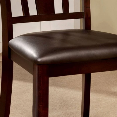 Set Of 2 Glaivewood Barred Back Leatherette Padded Side Chair Espresso - HOMES: Inside + Out 2 Set Of 2 Glaivewood Barred Back Leatherette Padded Side Chair Espresso - HOMES: Inside + Out - Image 2