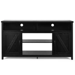 Costway 59'' TV Stand Media Center Console Cabinet W/ Barn Door For TV's 65'' NaturalBlackCoffee -Furniture Sale Store GUEST 59cc9011 92c6 4fa5 ac1a 918ec8cfe285