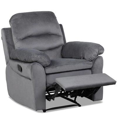 Costway Recliner Chair Single Sofa Armchair Sleeper Lounger W/ Footrest GreyBrown 11 Costway Recliner Chair Single Sofa Armchair Sleeper Lounger W/ Footrest GreyBrown - Image 11