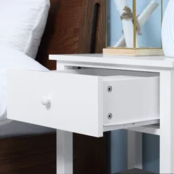 HOMCOM Side Table, Modern End Table With Storage Drawer And Shelf, Nightstand For Bedroom, Or Living Room, Set Of 2, White 9 HOMCOM Side Table, Modern End Table With Storage Drawer And Shelf, Nightstand For Bedroom, Or Living Room, Set Of 2, White -Furniture Sale Store GUEST 5b2537bd 50b0 4b8b 9ba9 189a690b2939