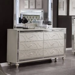 3pc Queen La Mesa Bed Nightstand And Dresser Set Silver - HOMES: Inside + Out -Furniture Sale Store GUEST 5b3b47de 6132 47e6 a794 d6785296bc98