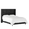 Louis Diamond Tufted Wingback Velvet Bed - Skyline Furniture