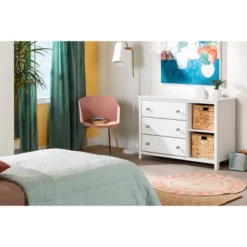 Balka 3 Drawer Dresser With Baskets Pure White - South Shore -Furniture Sale Store GUEST 5b4d4298 c656 4fca 9335 cd3cfb0ef937