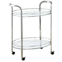 Derria Oval Mirrored Metal Frame Serving Cart - Furniture Of America -Furniture Sale Store GUEST 5b6cc95a d23e 49ef 8775 2fe1c2cd8efb