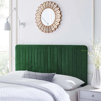 Milenna Channel Tufted Performance Velvet Panel Headboard - Modway 5 Milenna Channel Tufted Performance Velvet Panel Headboard - Modway - Image 5