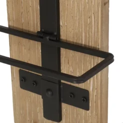 Toston Modern Industrial 8 Bottle Wall Mounted Wine Rack Natural/Black - Christopher Knight Home -Furniture Sale Store GUEST 5bad2fd5 4c29 4dfb b1ec df8db0deb83b