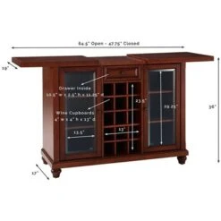 Wood Sliding Top Home Bar Cabinet In Vintage Mahogany Brown-Pemberly Row -Furniture Sale Store GUEST 5c1473e9 7a2c 4657 874f 6cf04dc7ea41