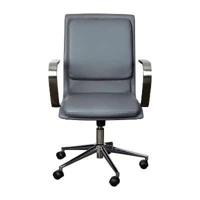 Emma And Oliver Modern Upholstered Mid-Back Home Office Chair With Arms And 5 Star Base 10 Emma And Oliver Modern Upholstered Mid-Back Home Office Chair With Arms And 5 Star Base - Image 10