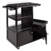 Galen Entertainment Cart With Serving Tray Wood/Espresso - Winsome