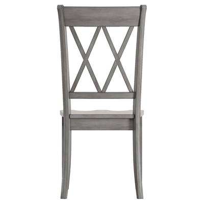 Set Of 2 South Hill X Back Dining Chair Antique Gray - Inspire Q 4 Set Of 2 South Hill X Back Dining Chair Antique Gray - Inspire Q - Image 4