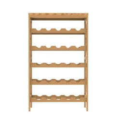 Hastings Home 25-Bottle Holder Freestanding Wine Rack With Tabletop, Brown -Furniture Sale Store GUEST 5cefc7cd c7ff 48af b1db 62e6e102cd36