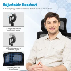 Costway Ergonomic Office Chair High-Back Mesh Chair W/Adjustable Lumbar Support 15 Costway Ergonomic Office Chair High-Back Mesh Chair W/Adjustable Lumbar Support -Furniture Sale Store GUEST 5cff5ede 2fbd 417a 9f4d 46837718445d