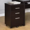 Skeena 3 Drawer Mobile Storage Cabinet Cappuccino - Coaster