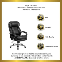 Emma And Oliver 24/7 500 Lb. Big & Tall Executive Swivel Ergonomic Office Chair With Loop Arms -Furniture Sale Store GUEST 5ee94b43 93f7 4df7 bdd1 c406ba121b6c
