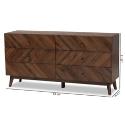 Hartman Wood 6 Drawer Dresser Walnut Brown - Baxton Studio -Furniture Sale Store GUEST 5f33574f d0ea 469a 83f1 7ce8b21c1919