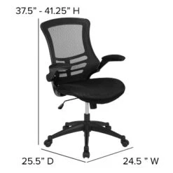 Flash Furniture 48"W X 24"D Electric Height Adjustable Standing Desk With Mesh Swivel Ergonomic Task Office Chair -Furniture Sale Store GUEST 5f375637 1882 4d3b 9af5 810c3507ebfd