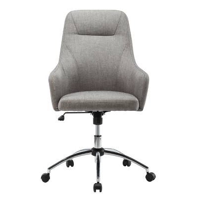 Comfy Height Adjustable Rolling Office Desk Chair- Gray- Techni Mobili 1 Comfy Height Adjustable Rolling Office Desk Chair- Gray- Techni Mobili