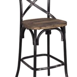 18" Zaire Bar Chair Antique Black/Antique Oak - Acme Furniture -Furniture Sale Store GUEST 612c0c06 3e57 48e9 b542 2627f030bc07