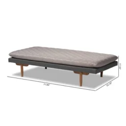Twin Two Marit Tone Upholstered Wood Daybed Gray/Walnut - Baxton Studio -Furniture Sale Store GUEST 61b54bb1 f642 49e1 ae55 bc9f912003a4