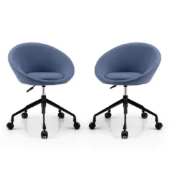 Tangkula Set Of 2 Swivel Home Office Chair Adjustable Accent Chair W/ Flexible Casters -Furniture Sale Store GUEST 61e10c3b 0177 4115 8656 3a39c99f1099