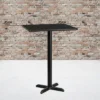 Flash Furniture 30'' Square Black Laminate Table Top With 22'' X 22'' Bar Height Table Base