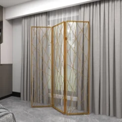Glam Metal Geometric Room Divider Screen Gold - Olivia & May 37 Glam Metal Geometric Room Divider Screen Gold - Olivia & May -Furniture Sale Store GUEST 6263e8ee e822 49aa 8c2b b8cb6225ee7a