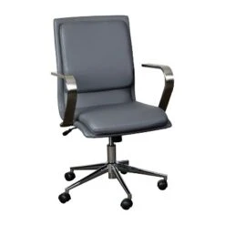 Emma And Oliver Modern Upholstered Mid-Back Home Office Chair With Arms And 5 Star Base 27 Emma And Oliver Modern Upholstered Mid-Back Home Office Chair With Arms And 5 Star Base -Furniture Sale Store GUEST 63494c0b 0efc 4a26 b9ab 1a15d667e483