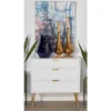 Modern 3 Drawer Wooden Chest With Knob Pulls White - Olivia & May