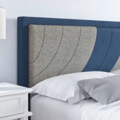 Becca Two Tone Upholstered Platform Bed - Eco Dream -Furniture Sale Store GUEST 64267ee9 c5b0 4d41 9065 0f5da4d964ea