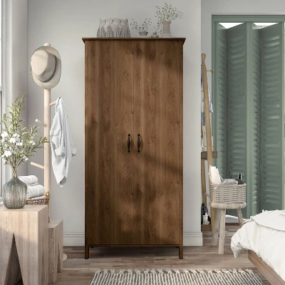 Andreasson Wardrobe Closet Distressed Walnut - HOMES: Inside + Out 2 Andreasson Wardrobe Closet Distressed Walnut - HOMES: Inside + Out - Image 2