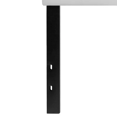 Emma And Oliver Button Tufted Upholstered Queen Size Headboard In White Vinyl 5 Emma And Oliver Button Tufted Upholstered Queen Size Headboard In White Vinyl - Image 5