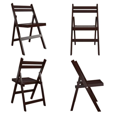 Cosco 2pk XL Wood Slat Back Folding Chairs 3 Cosco 2pk XL Wood Slat Back Folding Chairs - Image 3