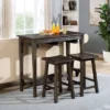 3pc Helbrana Bar Height Dining Set Gray - HOMES: Inside + Out