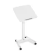Cruizer 360 Tilting Mobile Podium With Pneumatic Height Adjustments – White – Stand Steady