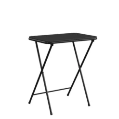5pc Multi-Purpose Folding TV Tray Set Vinyl Top Black - Room & Joy -Furniture Sale Store GUEST 6772bfab c9e5 4f2a 9e5a 27ee6f2cc96b