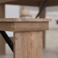 Merrick Lane Antique Solid Pine Folding Farmhouse Style Bench -Furniture Sale Store GUEST 6842c5dc 57e4 4066 a6c6 4b844e07e219