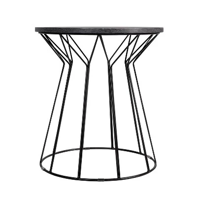 Fleur Side Table Noir Black - Adore Decor 1 Fleur Side Table Noir Black - Adore Decor