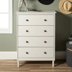 Stiva Classic Mid-Century Modern Vertical 4 Drawer Dresser - Saracina Home -Furniture Sale Store GUEST 68d4ecb8 3e27 43b1 b59e edd78e340610