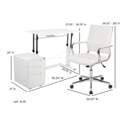 Emma And Oliver Work From Home Kit-Adjustable Desk, LeatherSoft Office Chair, Filing Cabinet 13 Emma And Oliver Work From Home Kit-Adjustable Desk, LeatherSoft Office Chair, Filing Cabinet -Furniture Sale Store GUEST 68d54135 c246 4095 b576 72ab85c4a559