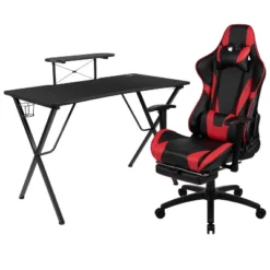 BlackArc Tango Gaming Desk & Chair Set - Reclining Gaming Chair With Slide-Out Footrest & Gaming Desk With Cupholder/Headphone Hook 26 BlackArc Tango Gaming Desk & Chair Set - Reclining Gaming Chair With Slide-Out Footrest & Gaming Desk With Cupholder/Headphone Hook -Furniture Sale Store GUEST 68ec4a65 7256 48a0 b322 fefb9b2eb5ba