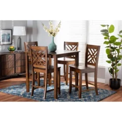 5pc Caron Wood Pub Dining Set Walnut Brown - Baxton Studio 13 5pc Caron Wood Pub Dining Set Walnut Brown - Baxton Studio -Furniture Sale Store GUEST 694a4195 825f 485f a3aa ed8a40a47e8d