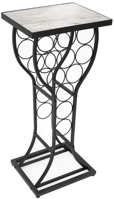 Sorbus 11 Bottle Marble Wine Rack Console Table 5 Sorbus 11 Bottle Marble Wine Rack Console Table - Image 5