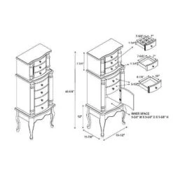 Marie Jewelry Armoire Oak - Powell Company -Furniture Sale Store GUEST 69969404 e7f4 4588 9c0d ce3762d657c9