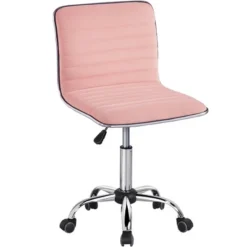 Yaheetech Velvet Low Back Armless Desk Chair Office Chair With Wheels -Furniture Sale Store GUEST 69e71015 1a69 4cd5 b7ff 108d9b8b1f79