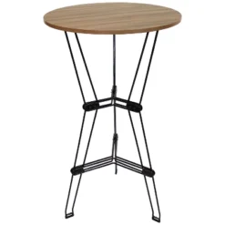 Sunnydaze Decor Sunnydaze 3-Piece Indoor Furniture Steel Wire Bar Set With Faux Woodgrain Tabletop - Brown - 3 Pc -Furniture Sale Store GUEST 69f4a21a 9162 46f6 aa2d daeaf16f4c6b